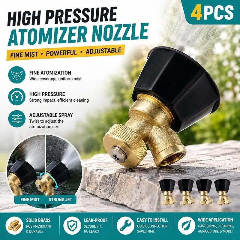 Adjustable Brass Agricultural Spray Nozzle Fine Atomization For Garden Watering Crop Spraying