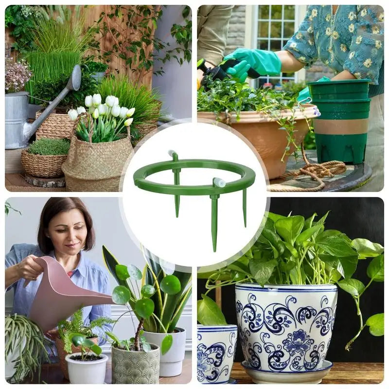 Water Rings For Plant 3 Legs Support Drip Emitter Drip Ring Automatic Plant Watering Dripper For Greenhouse Garden Balcony Grow