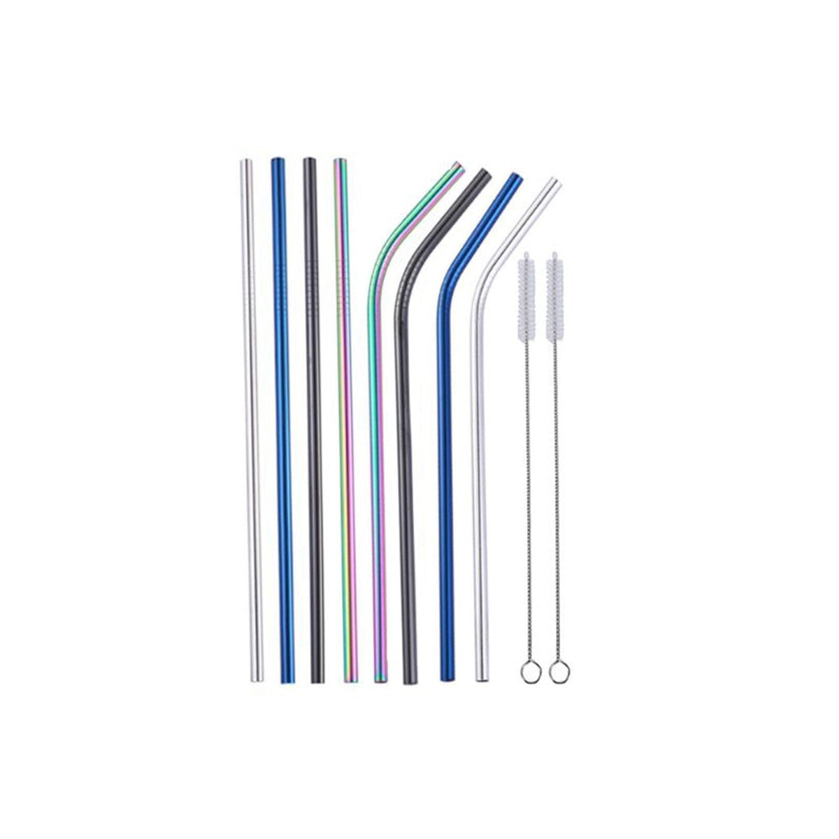 Reusable Stainless Steel Straws & Cleaning Brushes