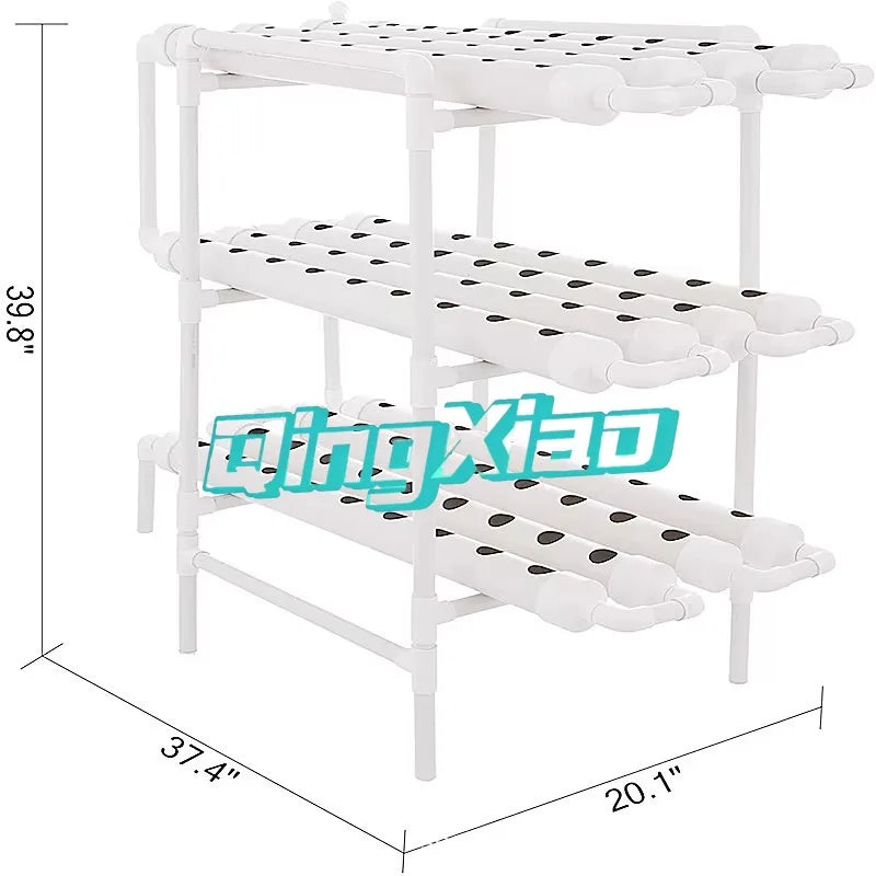 Multi Layer Pipeline Hydroponic Growing Rack Automatic Soilless Cultivation Equipment For Home Balcony Vegetable Planting