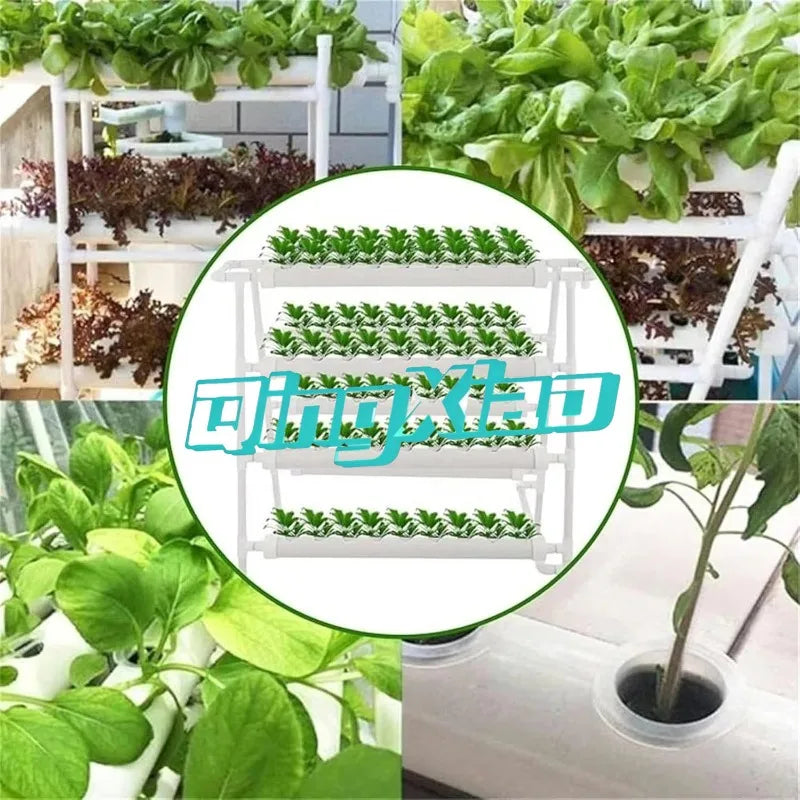 Multi Layer Pipeline Hydroponic Growing Rack Automatic Soilless Cultivation Equipment For Home Balcony Vegetable Planting