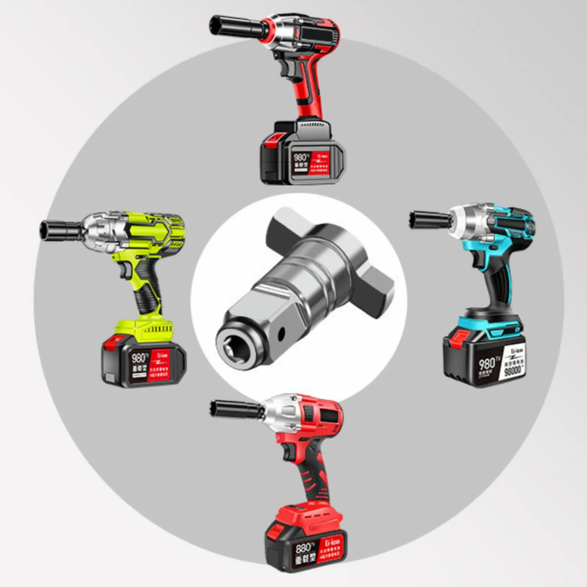 Square-to-Hex Wrench Adapter with Magnetic Bit Holder