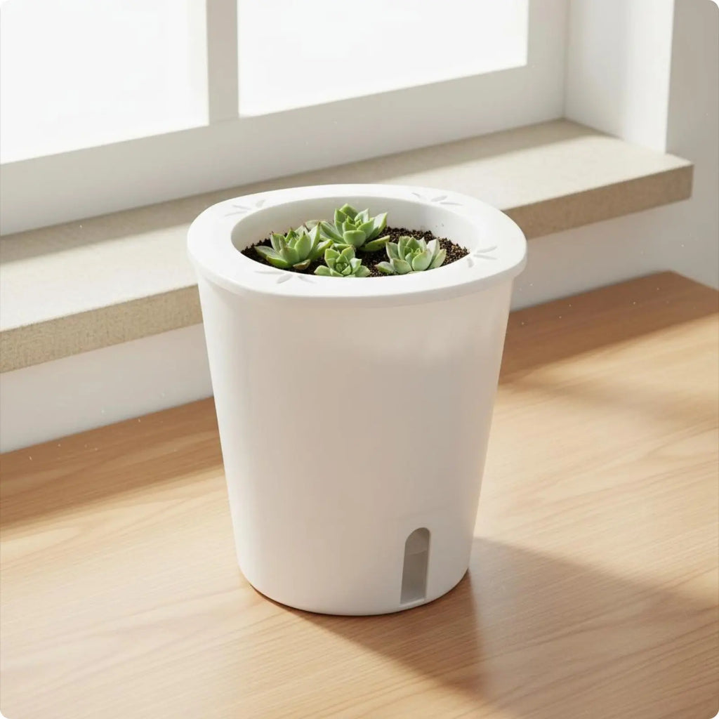 Self-Watering Round Planter