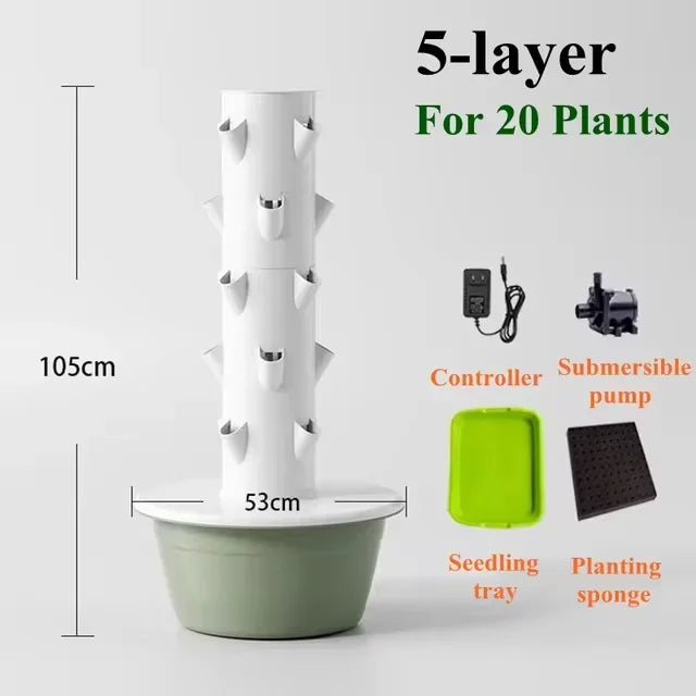 Hydroponic Growing System Automatic Watering Adjustable Water Output 5/7/9 Layers For Courtyard Garden Balcony for Indoor Plants