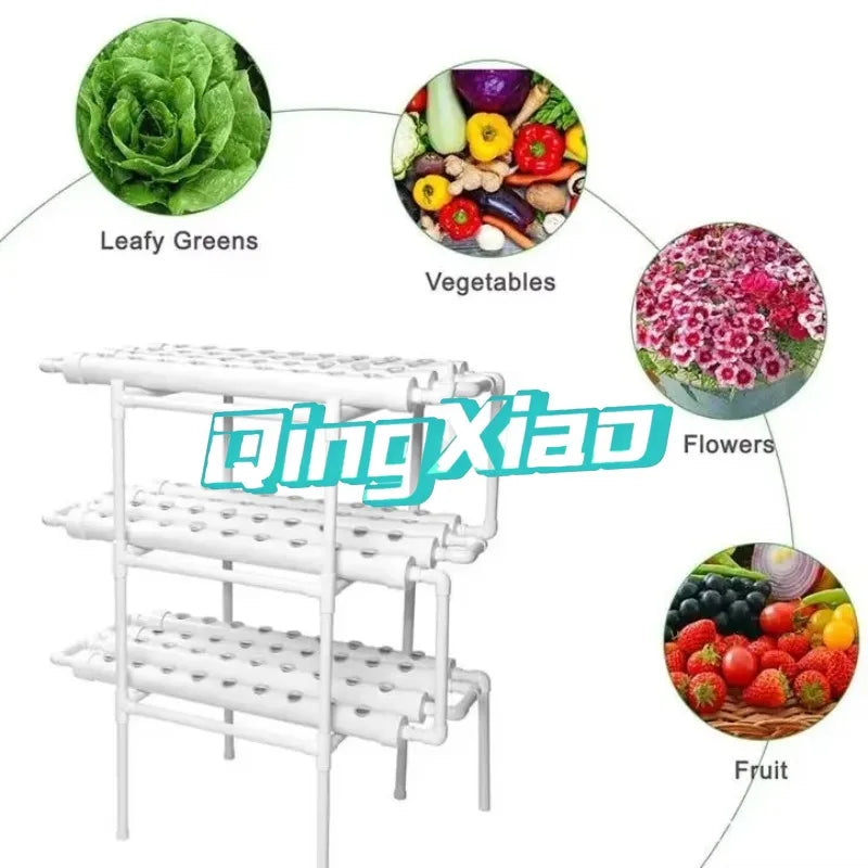 Multi Layer Pipeline Hydroponic Growing Rack Automatic Soilless Cultivation Equipment For Home Balcony Vegetable Planting