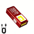 Mini COB LED Flashlight USB C Rechargeable Powerful Work Light with Clip And Magnet Waterproof EDC Camping Walking Pocket Lamp