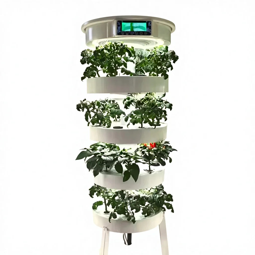 Small Vertical Hydroponic System Pump Grow Lights for Indoor Garden Plant Cabinets Automatic Watering Aquaponic