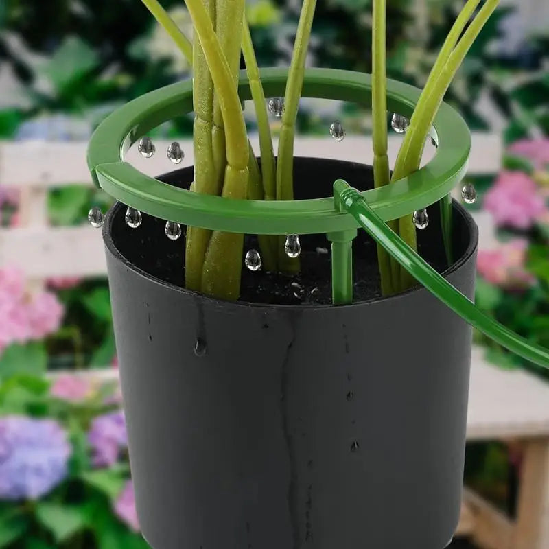 Water Rings For Plant 3 Legs Support Drip Emitter Drip Ring Automatic Plant Watering Dripper For Greenhouse Garden Balcony Grow