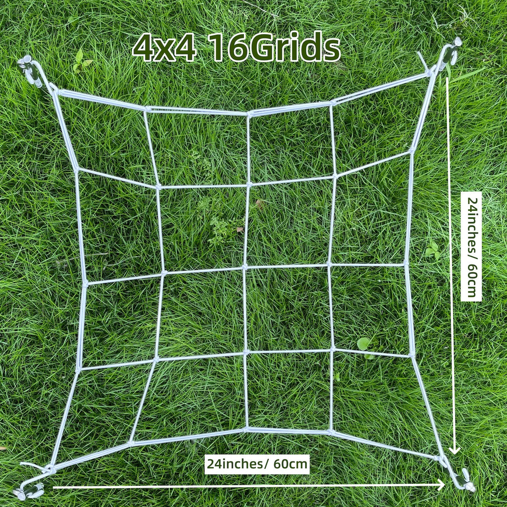 4'' Mesh Trellis Netting  for Grow Tents Plant Support Elastic ScrOG/ LST/ HST Net with Hooks Grow Box Kit Low Stress Training