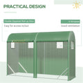 Large Walk-in Tunnel Greenhouse, Outdoor PE Mesh Plant Growing Tent with Roll-Up Zipper Door & Ventilated Windows, for Backyard Gardening