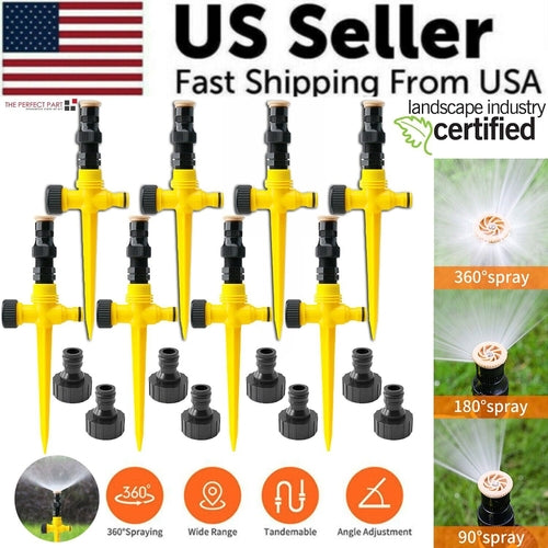 360° Rotation Auto Irrigation System Garden Lawn Sprinkler Patio Save