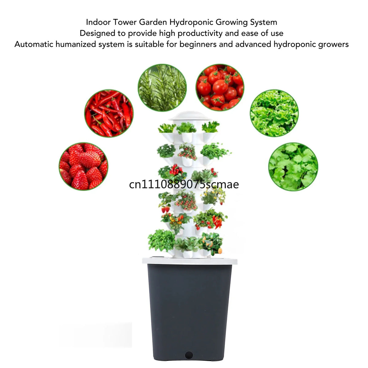 Hydroponic Growing Vertical Tower Automatic Indoor Hydroponic Germination Kit Automatic Water Dispensing Function Planting Tools