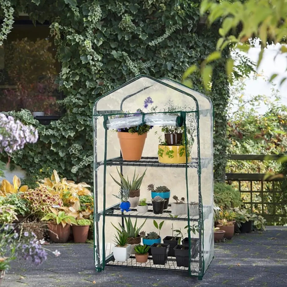 Transparent PVC Plant Greenhouse Cover Sunroom Rainproof Cold Protection for Flower Vegetable Grow Tent Indoor Outdoor