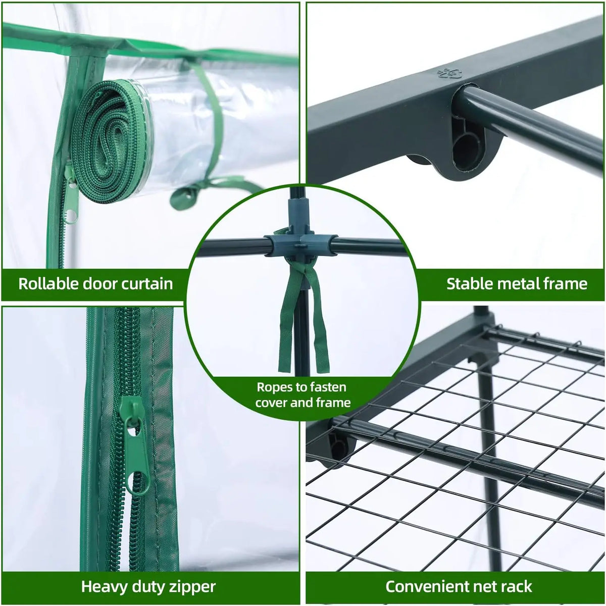 Transparent PVC Plant Greenhouse Cover Sunroom Rainproof Cold Protection for Flower Vegetable Grow Tent Indoor Outdoor