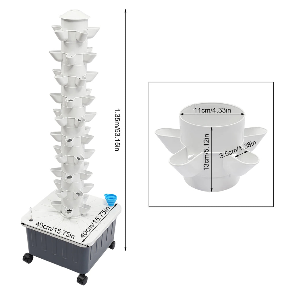 Hydroponics Growing Box Kit, Hydroponic Growing Kit, 50-Plant Vertical Vegetable Plant Tower