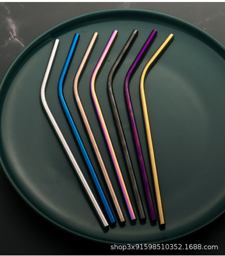 Reusable Stainless Steel Straws & Cleaning Brushes