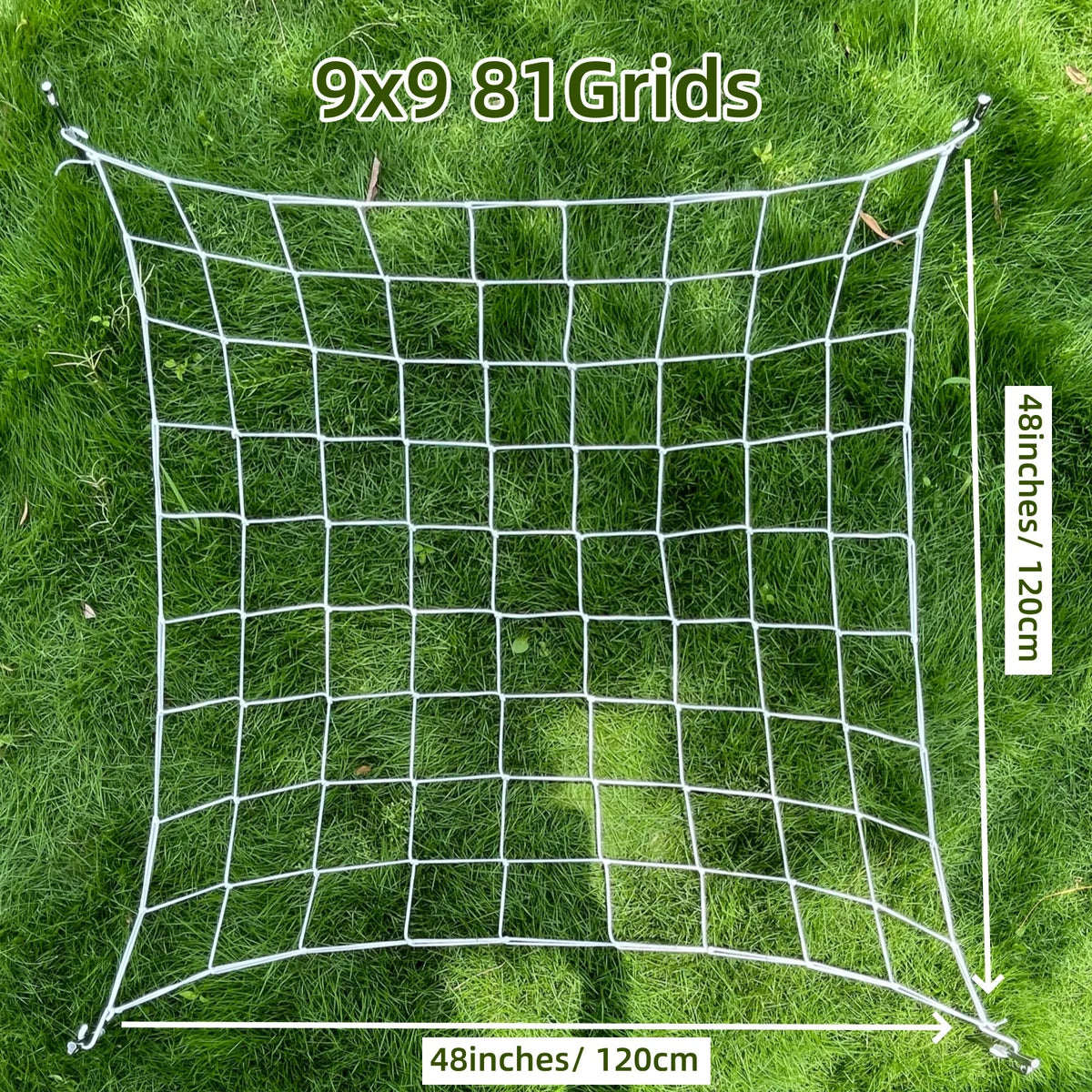 4'' Mesh Trellis Netting  for Grow Tents Plant Support Elastic ScrOG/ LST/ HST Net with Hooks Grow Box Kit Low Stress Training