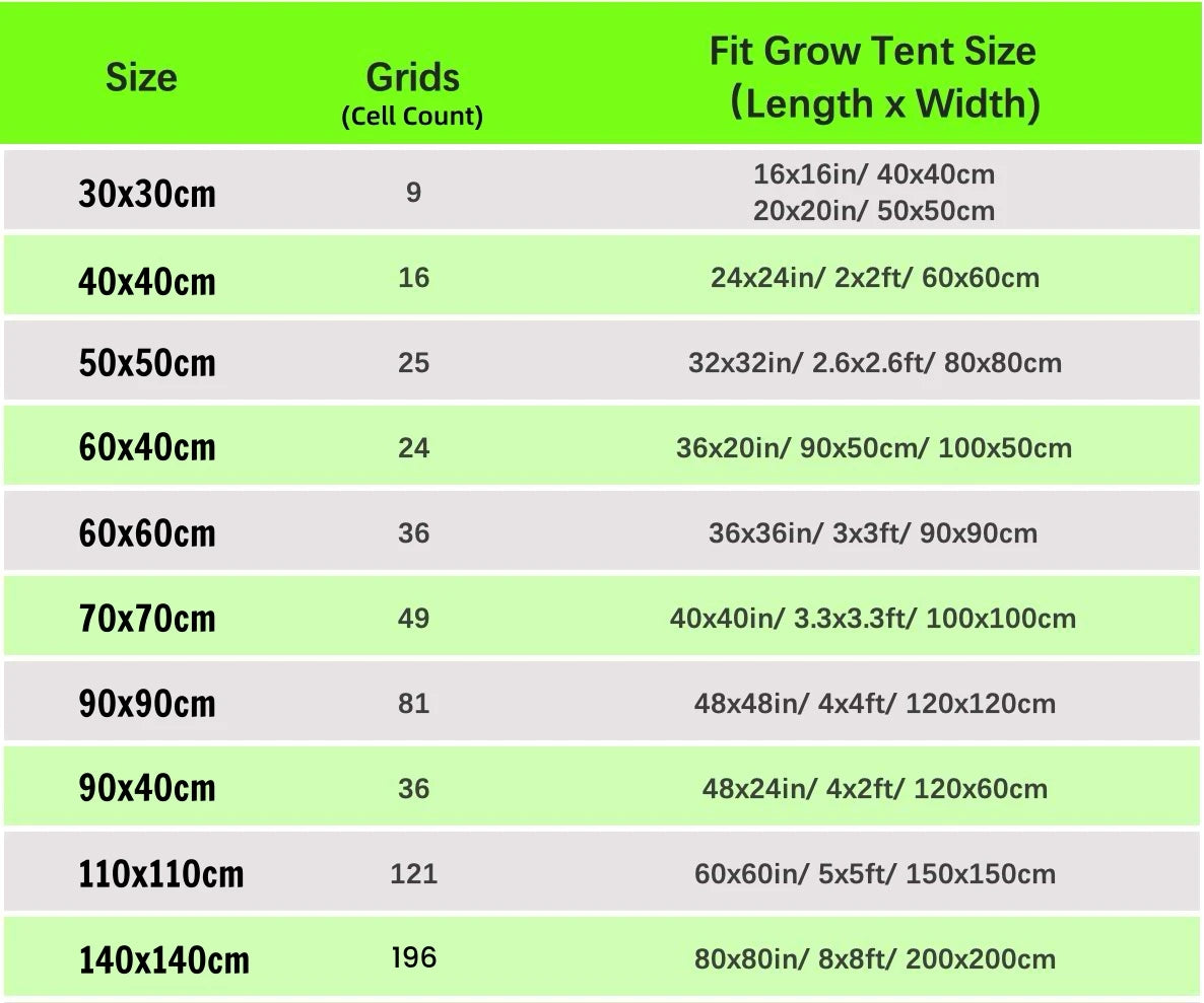 4'' Mesh Trellis Netting  for Grow Tents Plant Support Elastic ScrOG/ LST/ HST Net with Hooks Grow Box Kit Low Stress Training