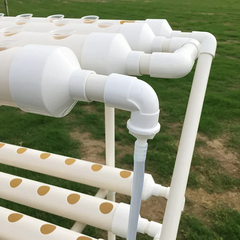 108 Holes Pipe Grow Kit NFT Indoor Greenhouse Planting Box Gardening System Nursery Pot Hydroponic Rack