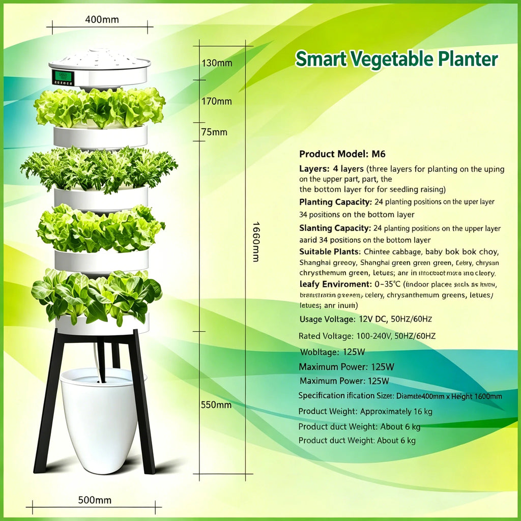 Small Vertical Hydroponic System Pump Grow Lights for Indoor Garden Plant Cabinets Automatic Watering Aquaponic