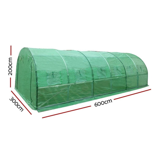Green Fingers Greenhouse 6x3x2M Walk in Green House Tunnel Plant