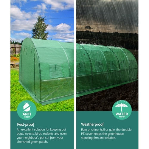 Green Fingers Greenhouse 6x3x2M Walk in Green House Tunnel Plant