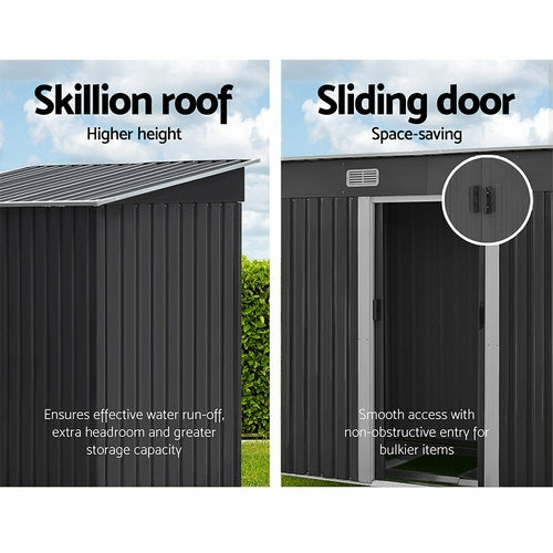 Giantz Garden Shed Outdoor Storage Sheds Tool Workshop 2.38x1.31M with