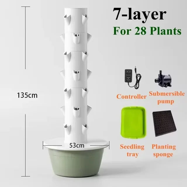 Hydroponic Growing System Automatic Watering Adjustable Water Output 5/7/9 Layers For Courtyard Garden Balcony for Indoor Plants