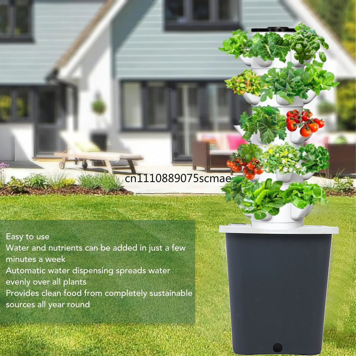 Hydroponic Growing Vertical Tower Automatic Indoor Hydroponic Germination Kit Automatic Water Dispensing Function Planting Tools