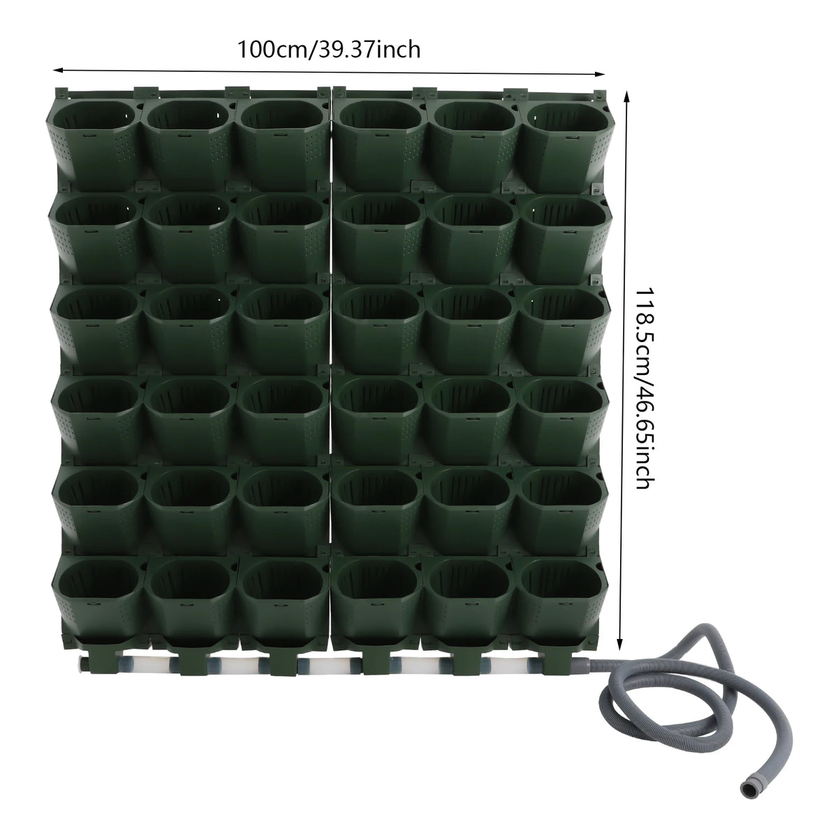 36 Holes Self-Watering Wall Mounted Vertical Planters Automatic Irrigation Plant Wall Set with Water Timer and Rain Sensor Garden Growing System for Kitchen Balcony Terrace Garden