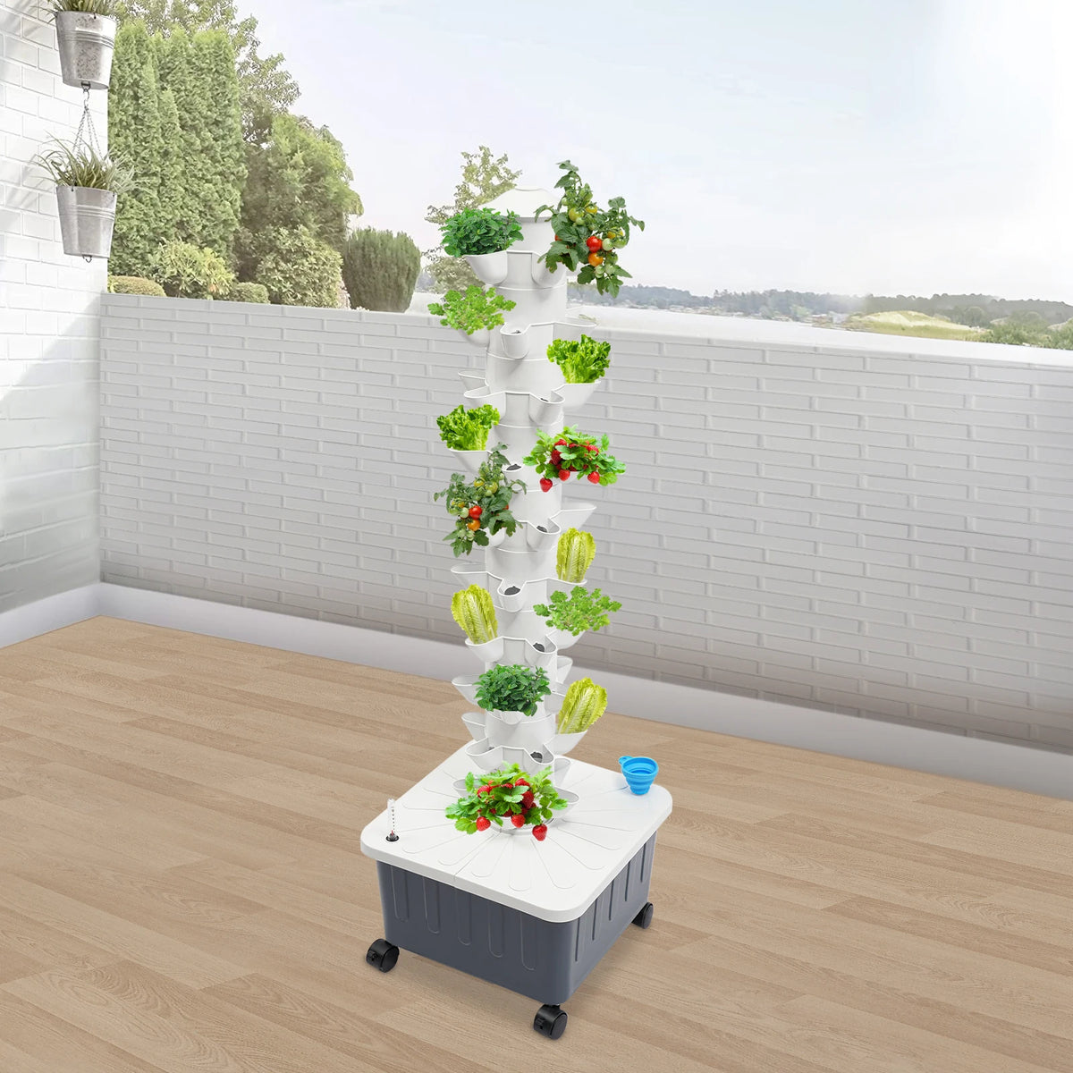 Hydroponics Growing Box Kit, Hydroponic Growing Kit, 50-Plant Vertical Vegetable Plant Tower