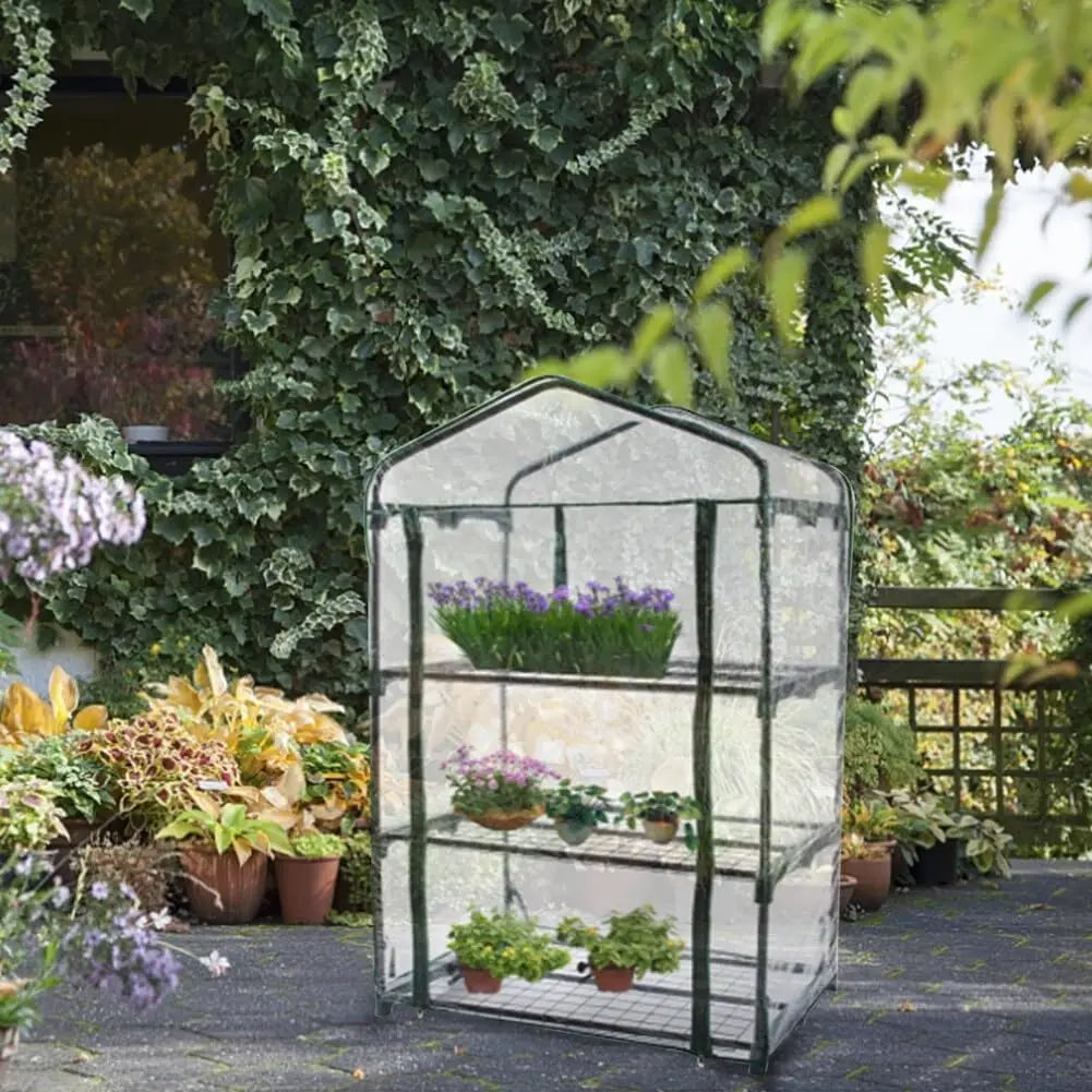 Transparent PVC Plant Greenhouse Cover Sunroom Rainproof Cold Protection for Flower Vegetable Grow Tent Indoor Outdoor