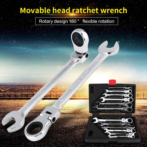 12-Piece Metric Ratchet Spanner Set – 8–19 mm with Case