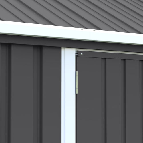 8' x 6' Metal Garden Storage Shed, Extra Large Outdoor Tool Storage