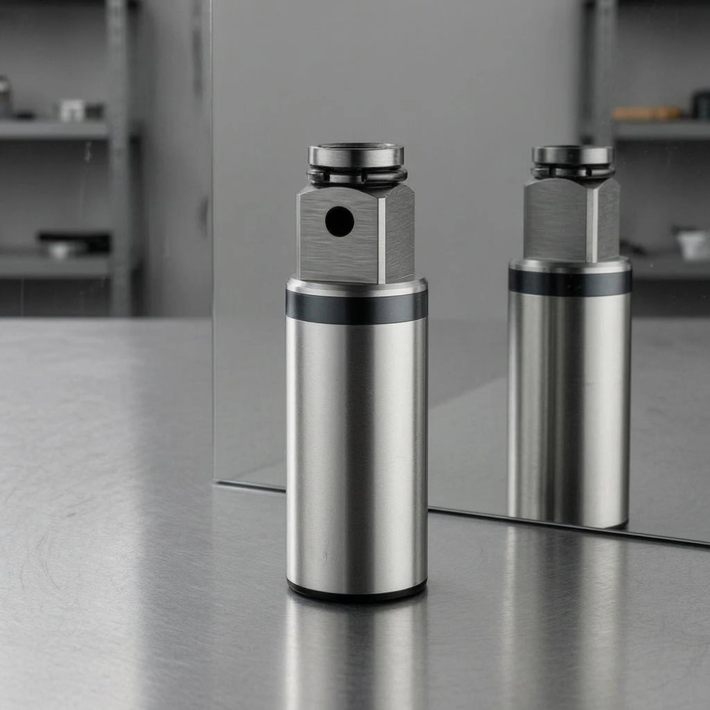Drill Conversion Adapter Shaft Brushed Silver Electric Drill Adapter Shaft Power Tool Accessory Cylindrical Body Dark Collar