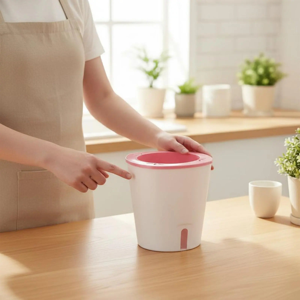 Self-Watering Round Planter