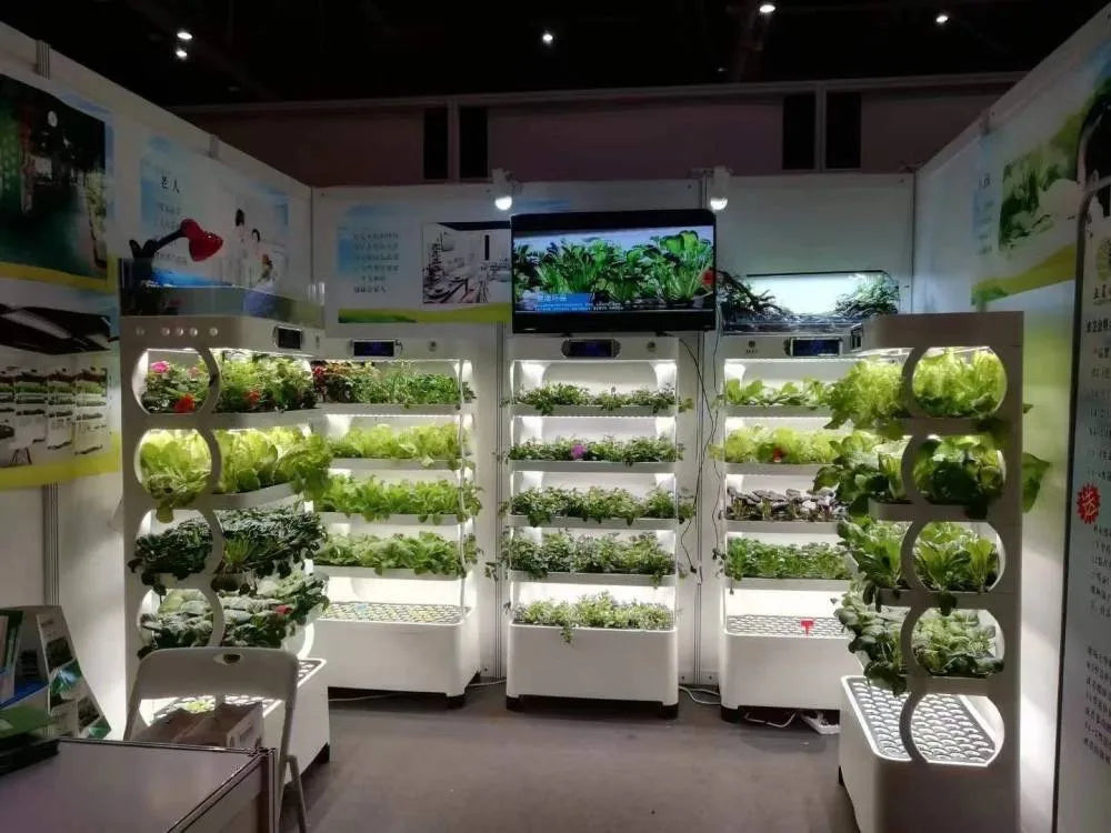 Automatic Indoor Hydroponic Growing System Vertical Farming Leafy Vegetable Planting Intelligent Vegetable Growing Cabinet