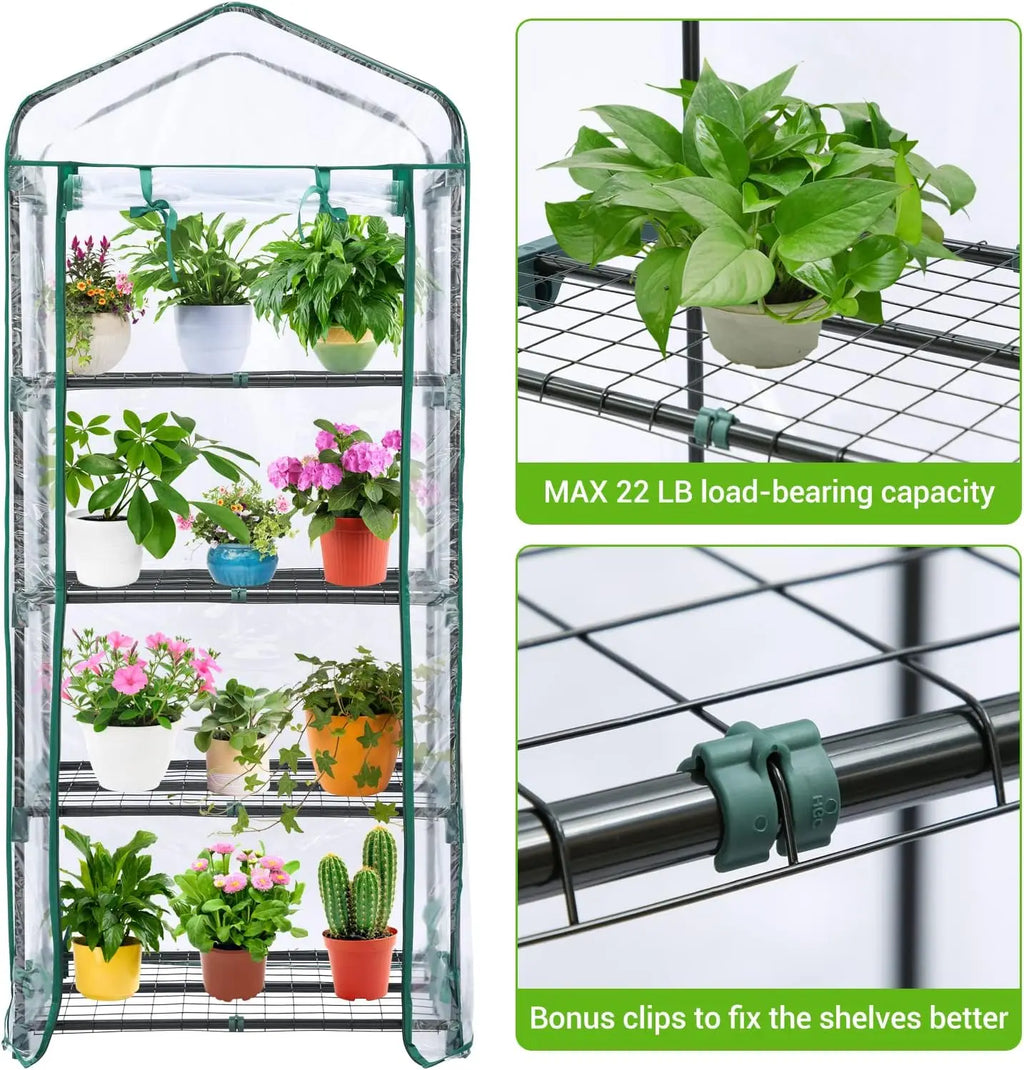 Transparent PVC Plant Greenhouse Cover Sunroom Rainproof Cold Protection for Flower Vegetable Grow Tent Indoor Outdoor