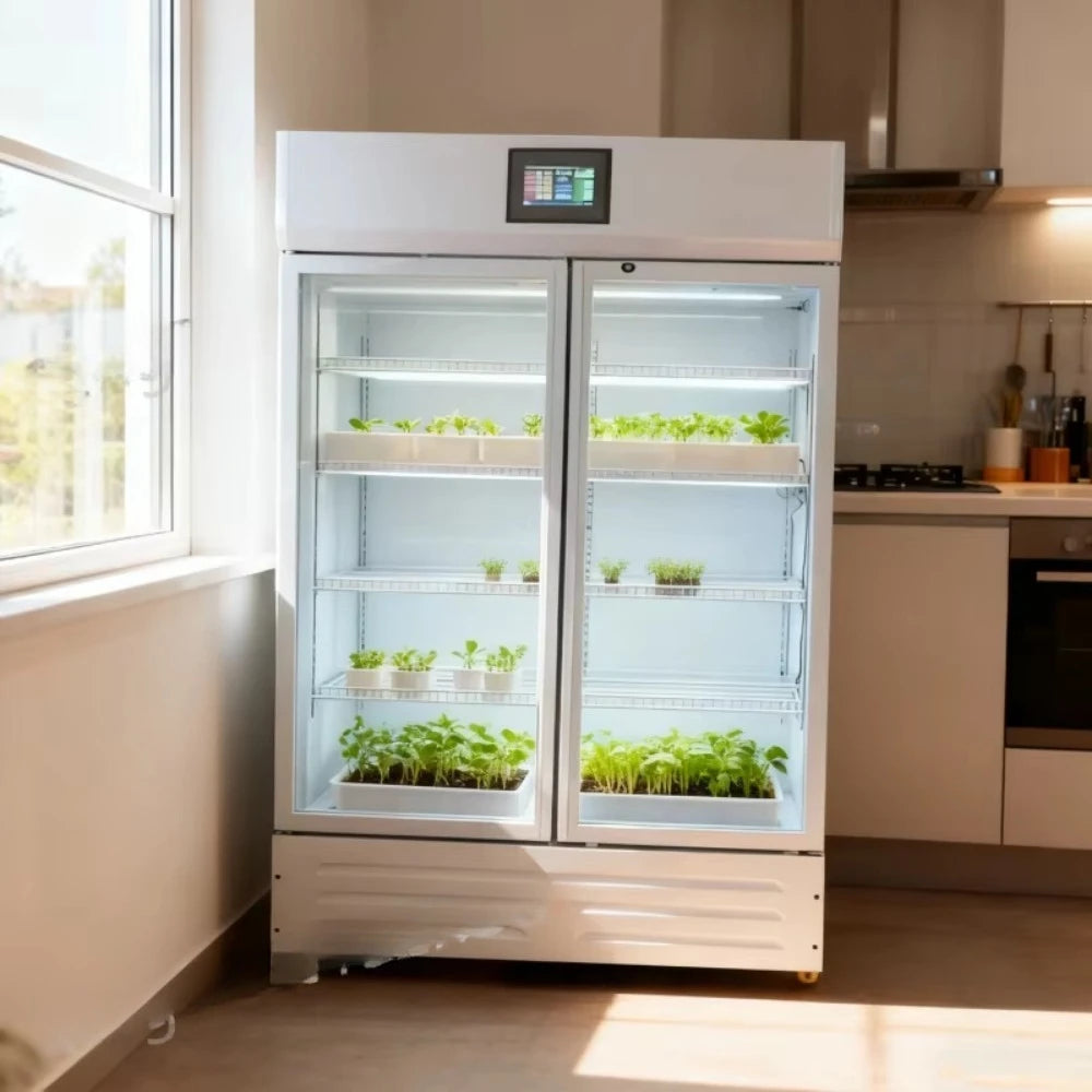 HZ-2 Indoor Hydroponic Multi-Layer Smart Automatic Vertical Farming Planting Cabinet with ABS Cover and Pump | Vegetable Growing