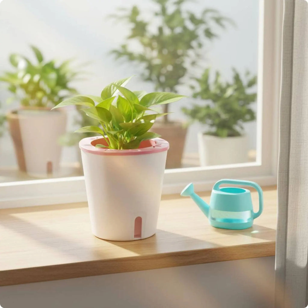 Self-Watering Round Planter