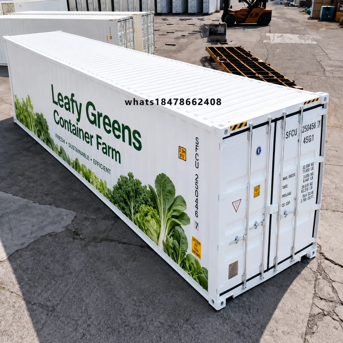 Smart Automatic Aeroponic/Aquaponic Vegetable  Farm-Shipping Container Growing System with PVC Engine & Pump