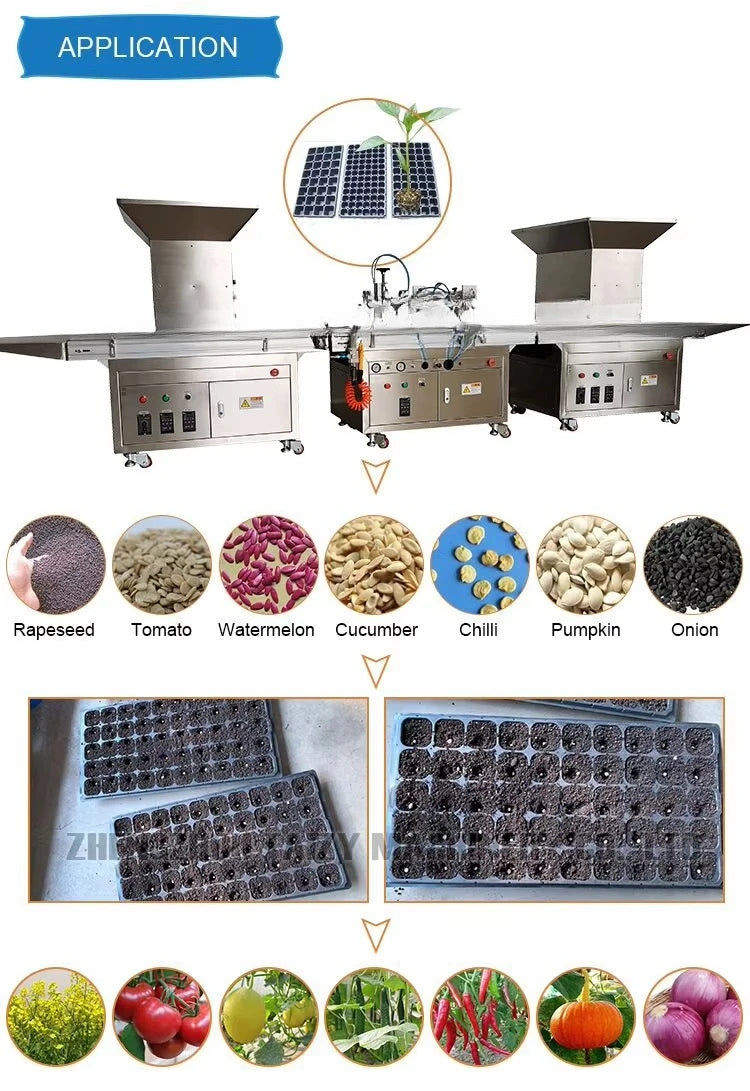Greenhouse Vegetable Nursery Machinery Full Automatic Tray Seedling Machine Vegetable Seed Plant Machine